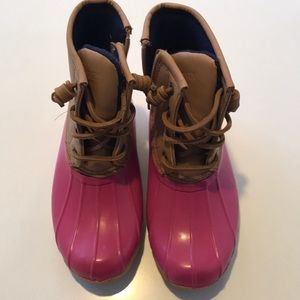 Girls sperry water proof duck boots